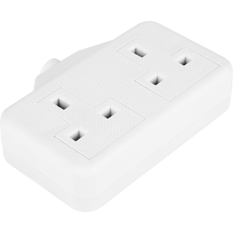 Extension Socket 2 Gang White