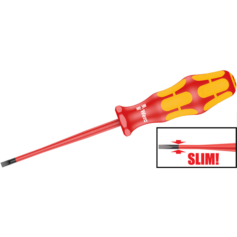 Wera Kraftform Plus Extra-Slim VDE Screwdriver SL3.5 x 100mm