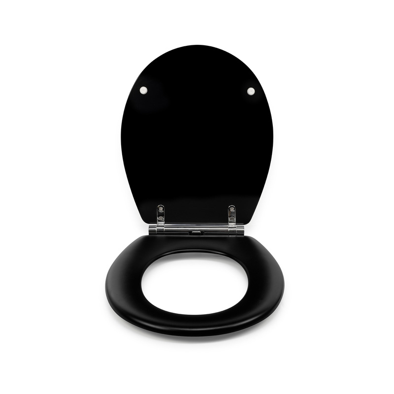 Croydex Lene Wood Toilet Seat Matt Black