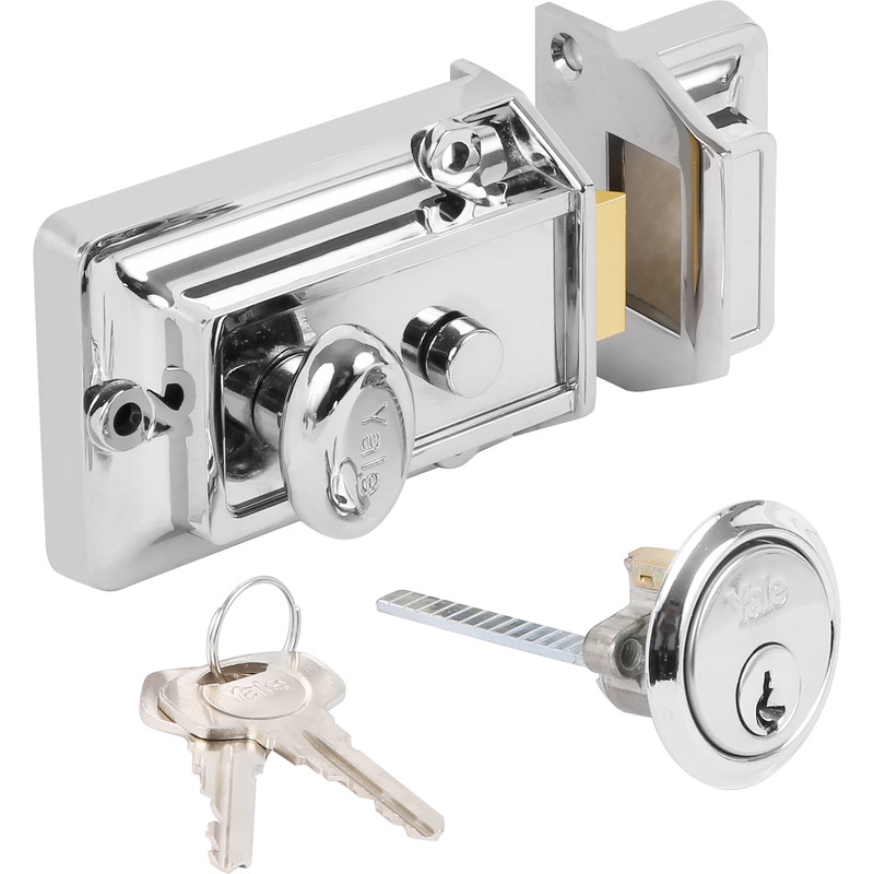 Yale Traditional Nightlatch Chrome Standard