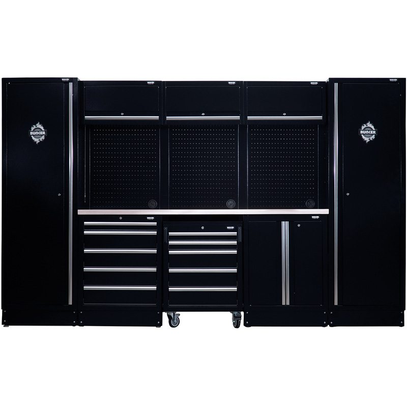 Draper BUNKER® Modular Storage Combo 16 PC with Stainless Steel Worktop