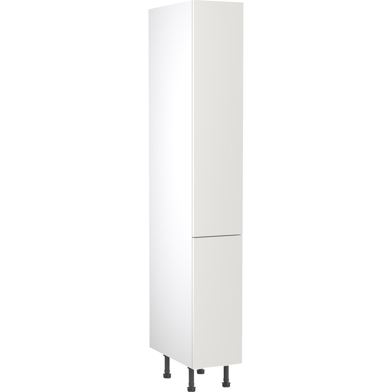 Kitchen Kit Flatpack Value Slab Kitchen Cabinet Tall Larder Unit Matt White 300mm