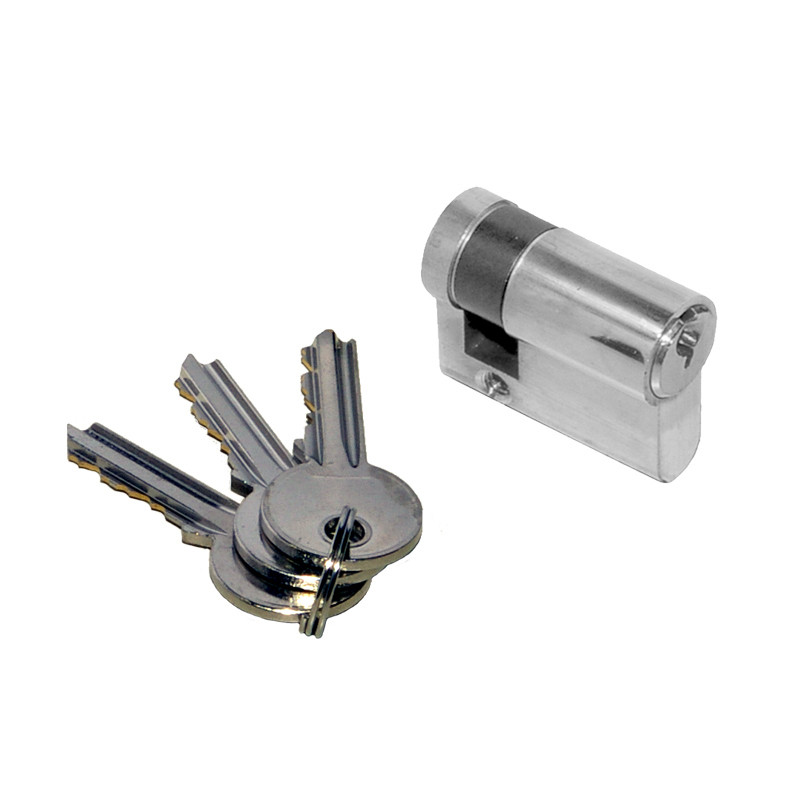 6 Pin Single Euro Cylinder 40mm Nickel