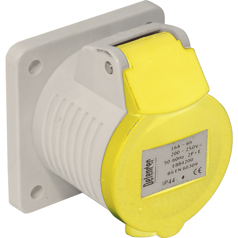 Industrial Connectors IP44 110V Panel Socket 32A