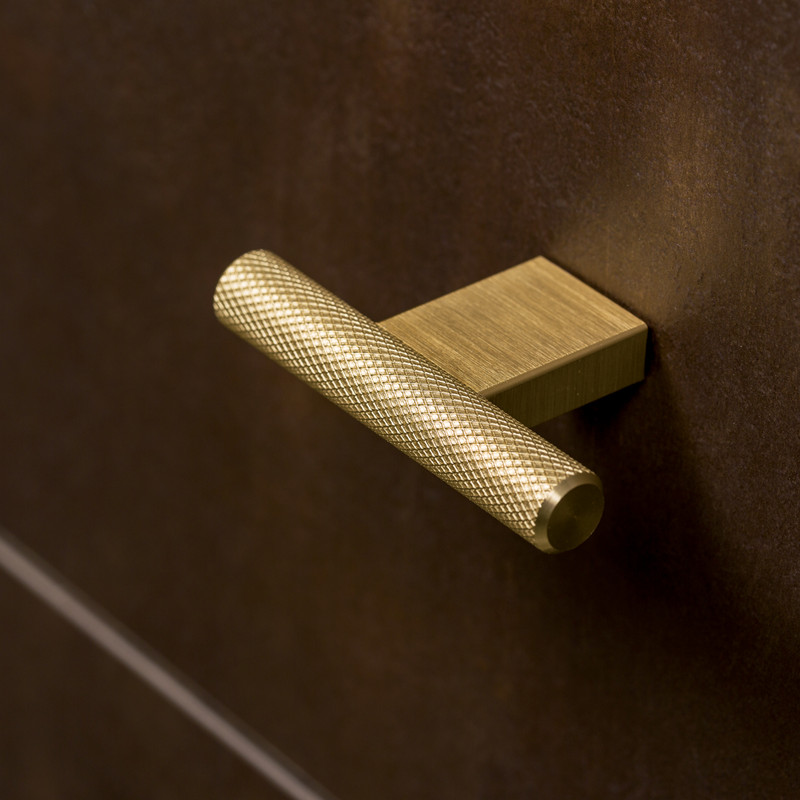 Hafele Graf T-Knob Dark Brass