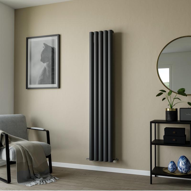 Ximax Amber Aluminium Designer Radiator 1800 x 345mm  3205Btu Anthracite