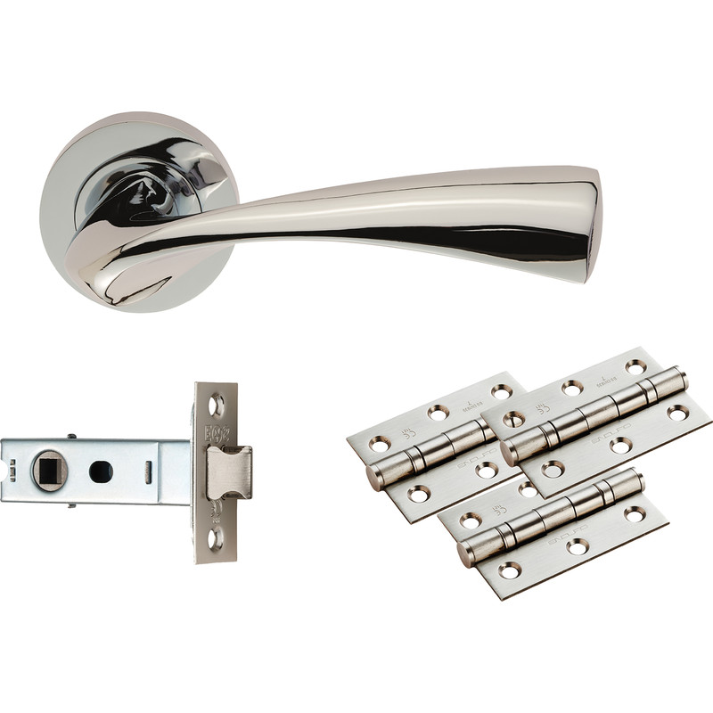 Carlisle Brass Sintra Door & Latch Pack Polished Chrome