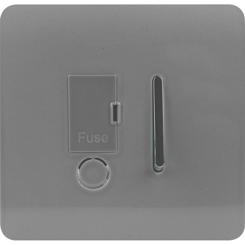 Trendiswitch Light Grey 13 Amp Switched Fused Spur 1 Gang