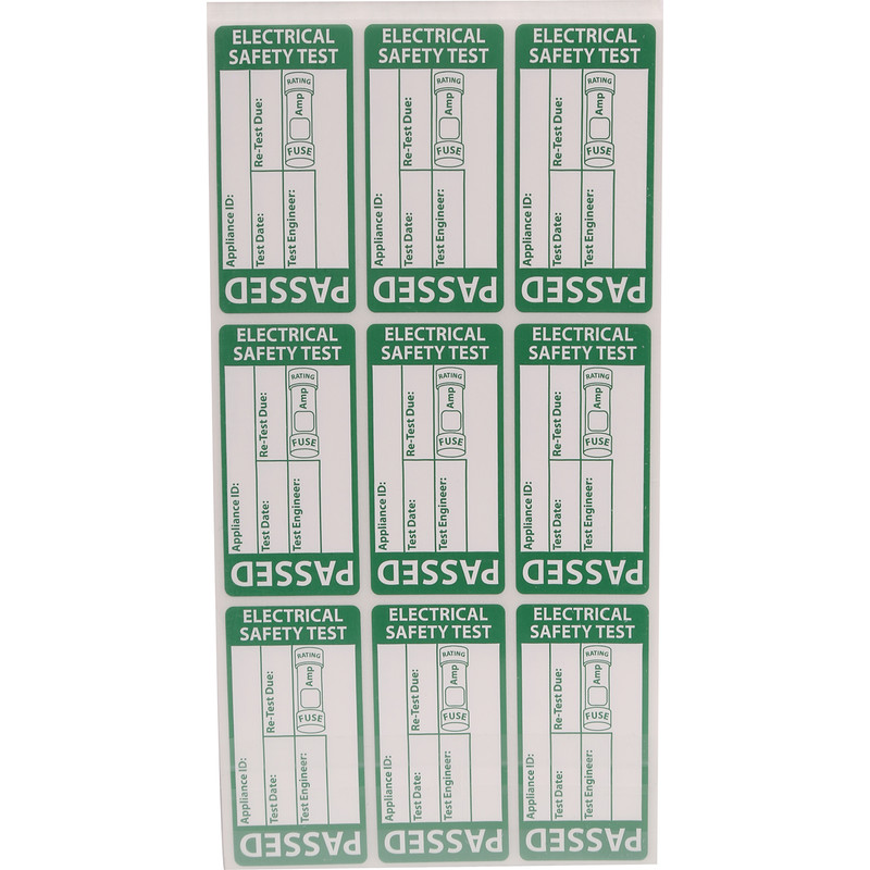 PAT Testing Labels 500 X Passed