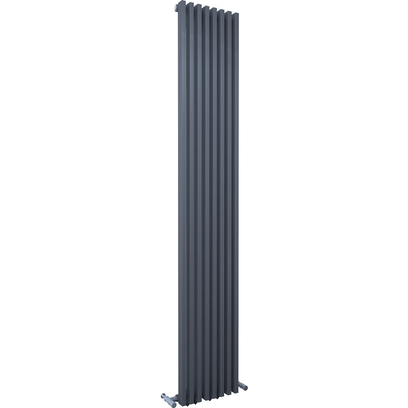 Kudox Xylo Vertical Designer Radiator 1800 x 300mm 2406Btu Anthracite