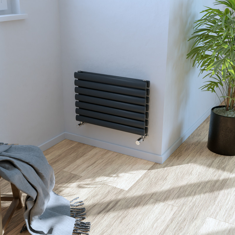 Ximax Bristol Double Horizontal Designer Radiator 410 x 600mm 1491Btu Anthracite