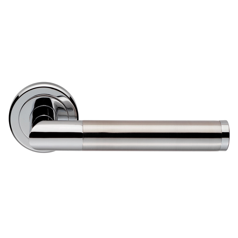 Serozzetta Trend Lever On Rose Door Handles Polished / Satin Chrome