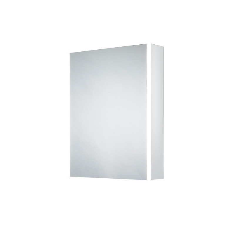 Sensio Ainsley LED Mirror Bathroom Cabinet Single Door With Shaver Socket & Bluetooth Cool White 700 x 564mm
