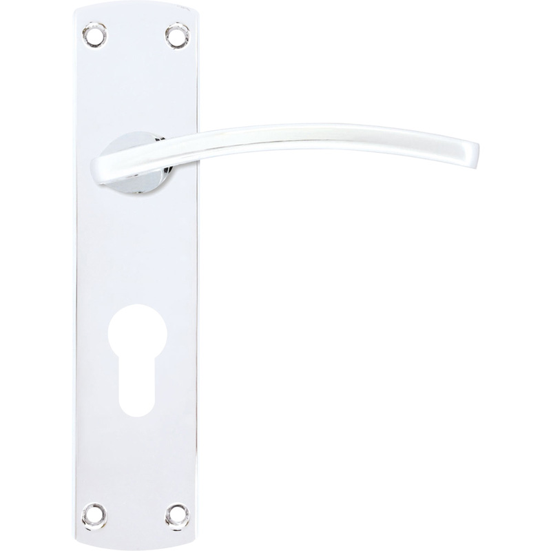 Stanza Toledo Door Handles Polished Euro Lock
