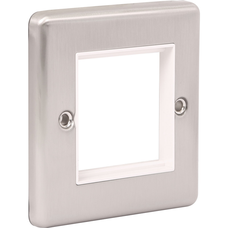 Wessex Brushed Stainless Steel Data Plate 2 Modules