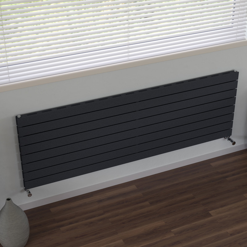 Ximax Oxford Slim Duo Horizontal Designer Radiator 595 x 1800mm 5635Btu Anthracite