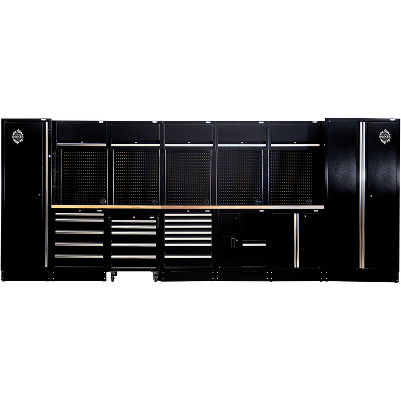 Draper BUNKER® Modular Storage Combo 25 PC with Sink and Hardwood Worktop