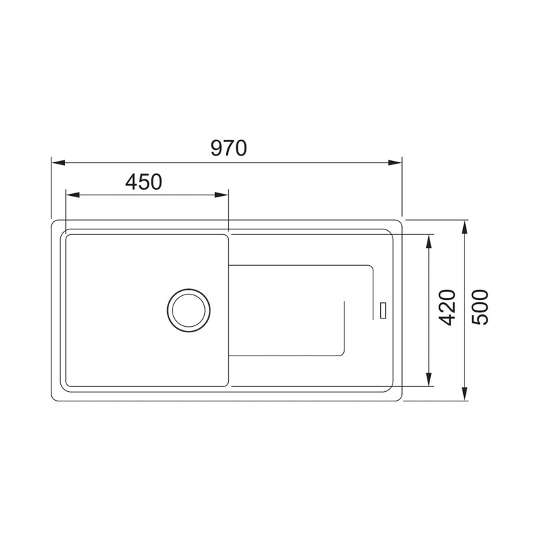 Franke Titan Reversible Composite Kitchen Sink & Drainer Single Bowl Graphite