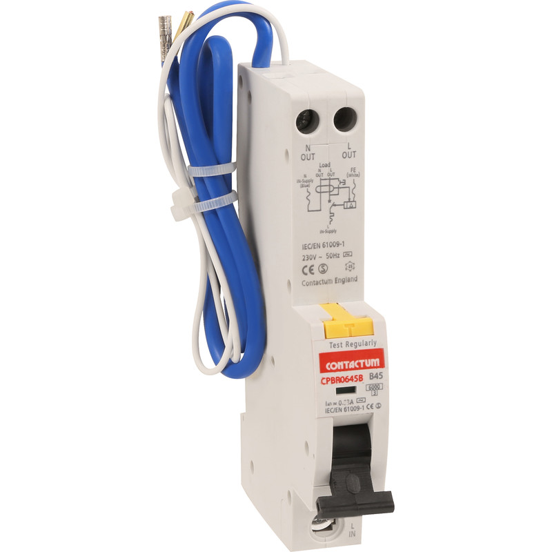 Contactum 6kA RCBO 45A 30mA Type A B Curve