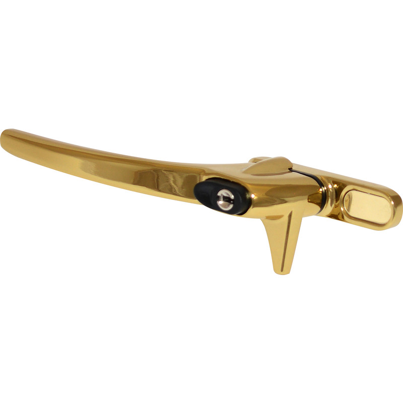 ERA PVCu/Timber Cockspur Locking Window Handle Left Hand Gold