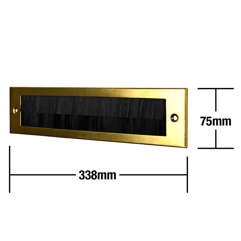 Stormguard Flushback Brush Letter Plate Gold