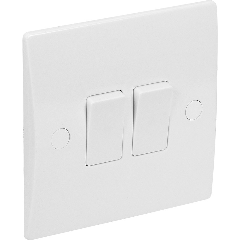 Axiom 10A Low Profile Switch 2 Gang 2 Way