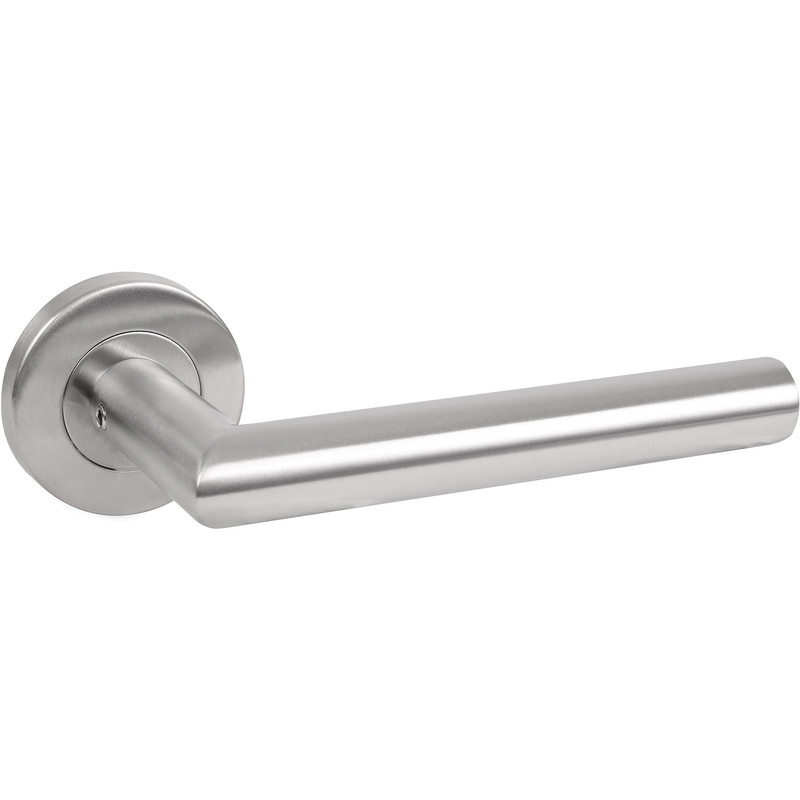 Stainless Steel Lever On Rose Door Handles Satin