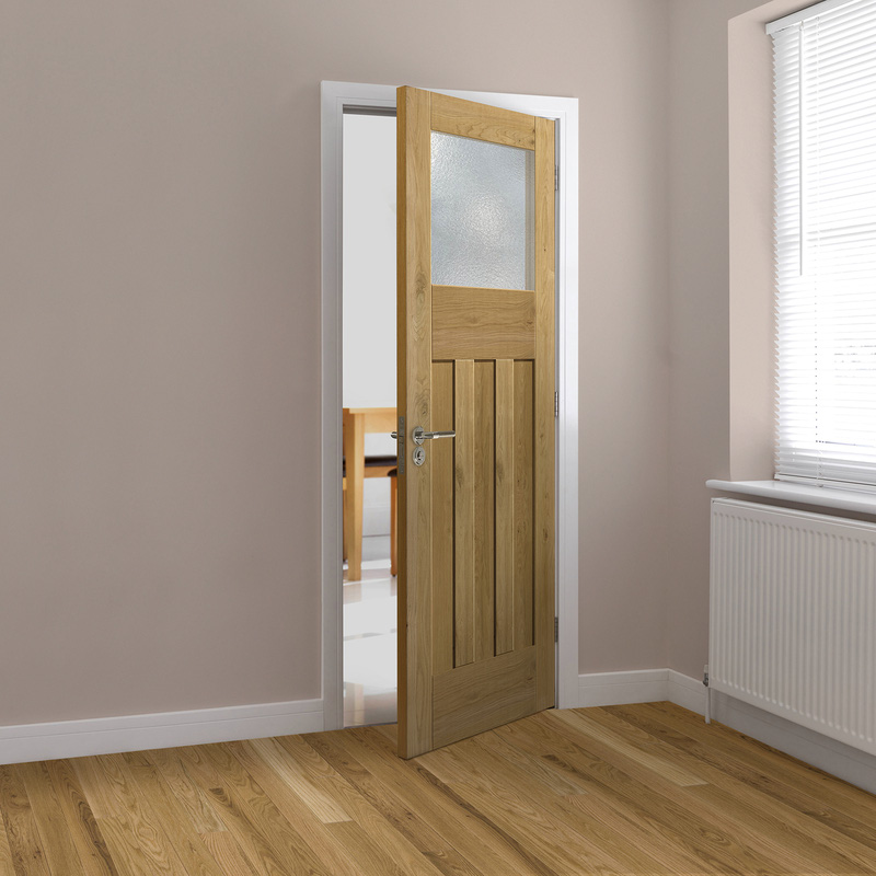 Rustic Oak DX Glazed Internal Door 35 x 1981 x 762mm