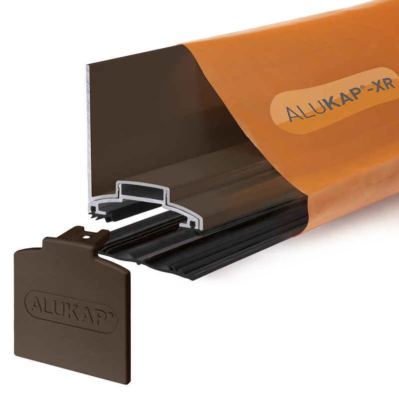 Alukap-XR Concealed Fix Wall Bar with Gasket Brown 4800mm