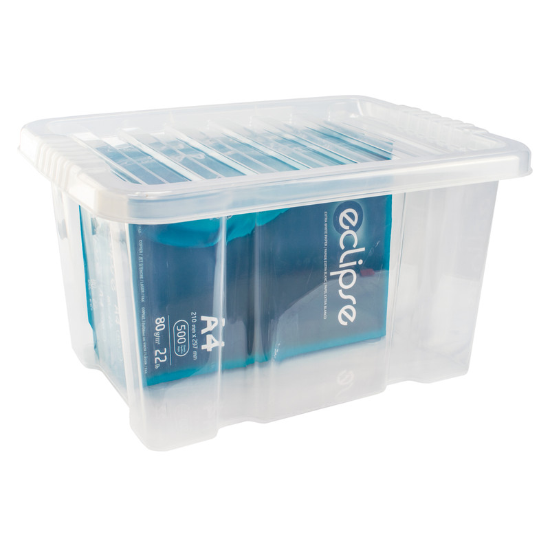 Plastic Container with Clip On Lid 24L