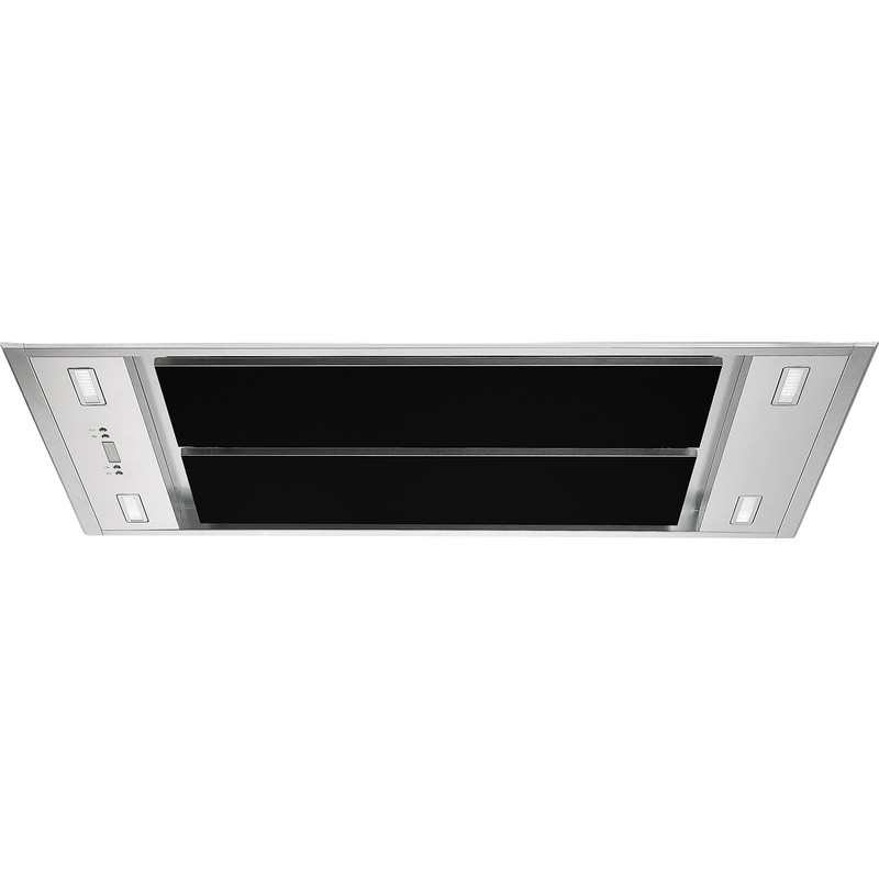 Cata 110cm Ceiling Extractor Hood Black Glass
