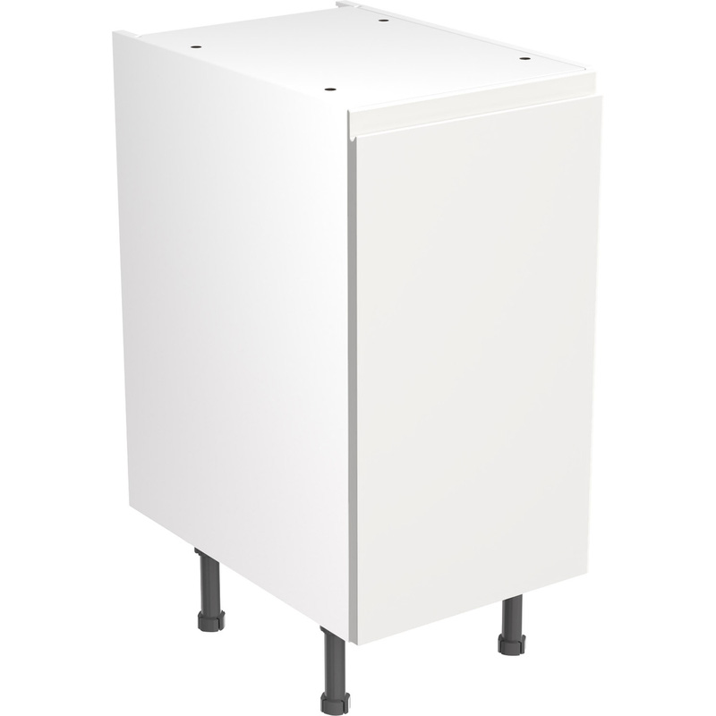 Kitchen Kit Ready Made J-Pull Kitchen Cabinet Base Unit Super Gloss White 400mm