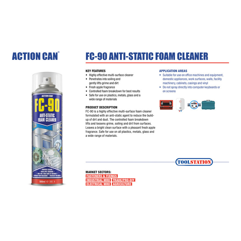 Action Can FC-90 Multi-Surface Foam Cleaner 500ml