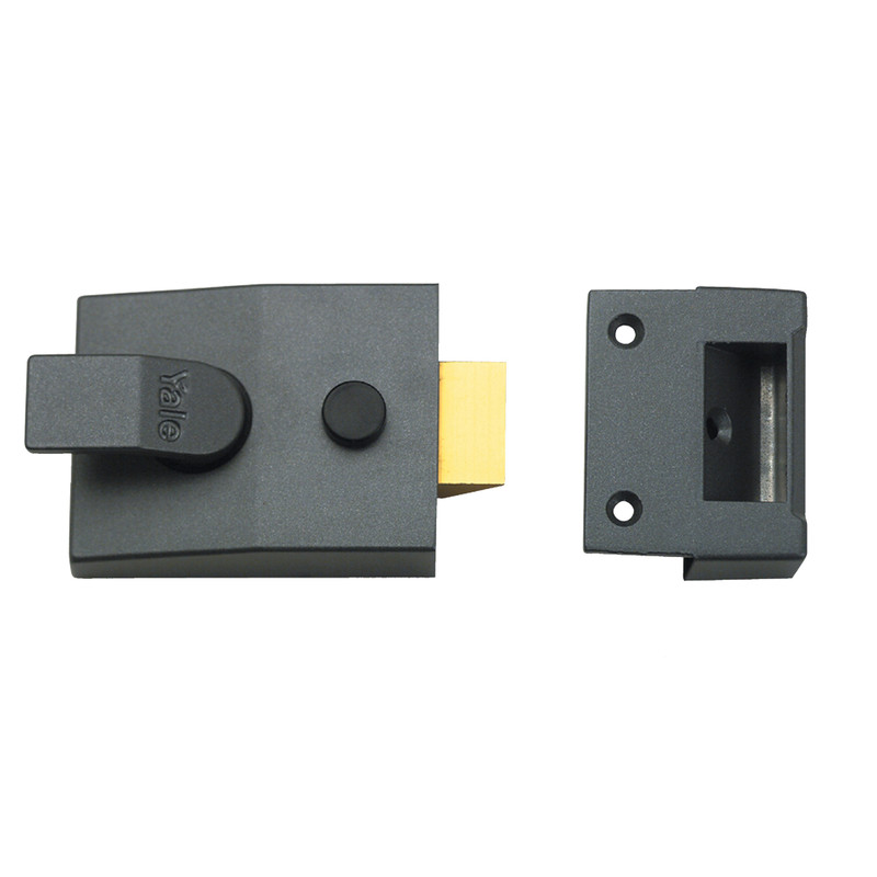 Yale Deadlocking Nightlatch Gun Metal Standard