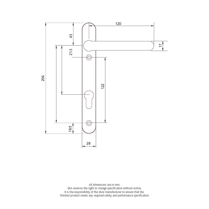 Fab & Fix Hardex Windsor Multipoint Handle White