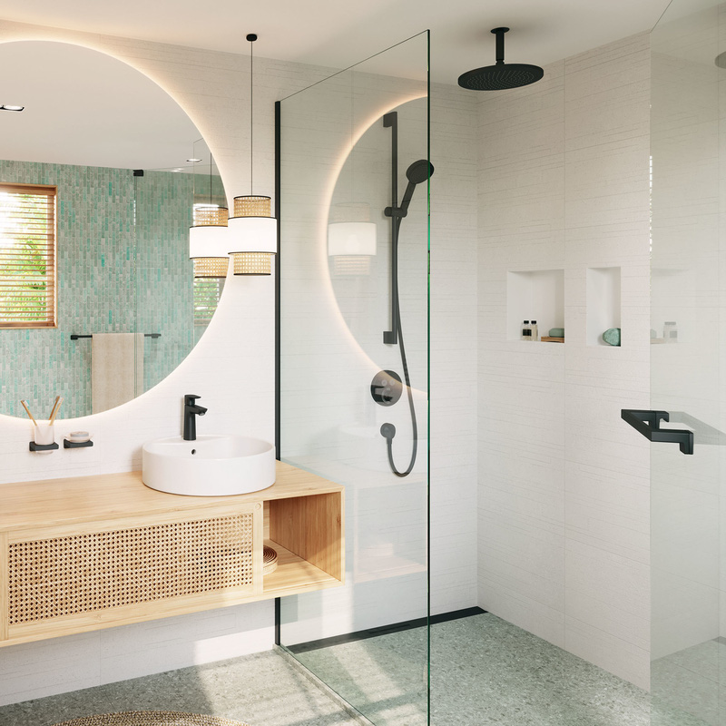 Hansgrohe AddStoris Shower Door Handle Matt Black