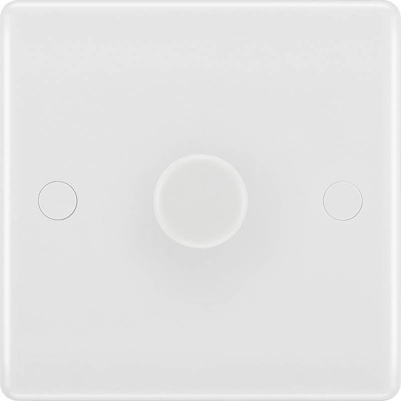 BG White Low Profile Intelligent LED Dimmer Switch 1 Gang 2 Way