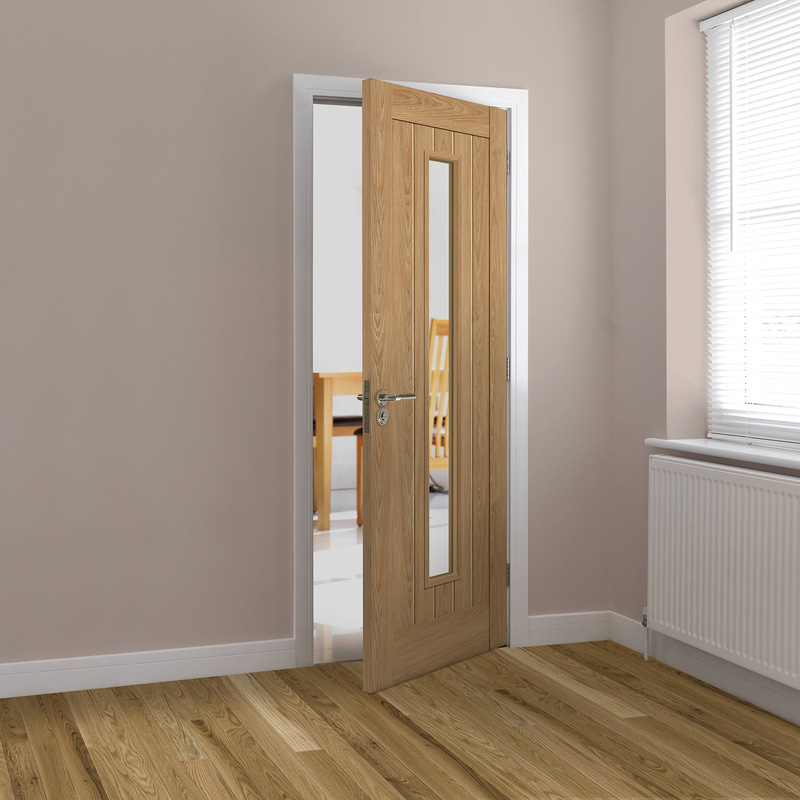 Hudson Clear Glazed Laminate Internal Door 40 x 2040 x 626mm