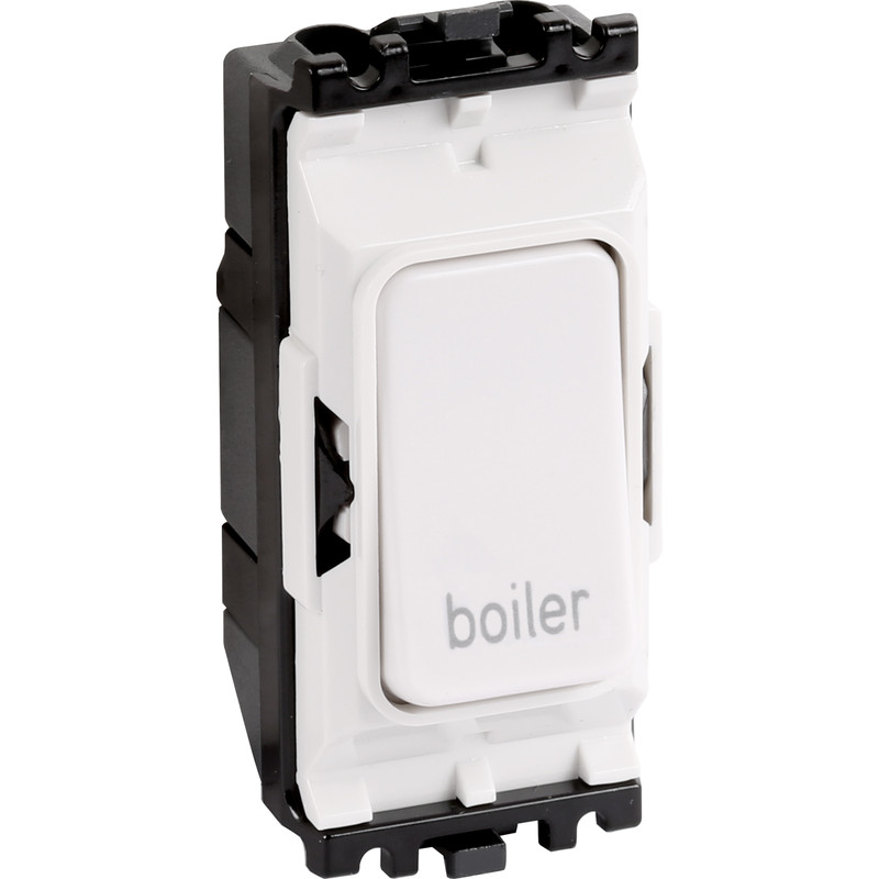 MK Grid Plus 20A 1 Way DP Engraved Module Boiler
