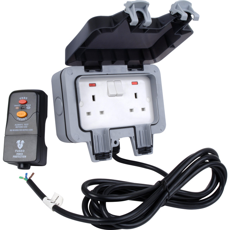 BG IP66 Outdoor Power Kit 2 Gang Switched