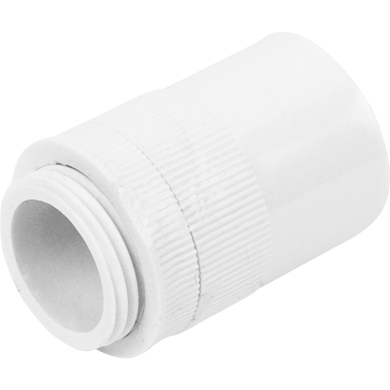 PVC Conduit Male Adaptor 25mm White