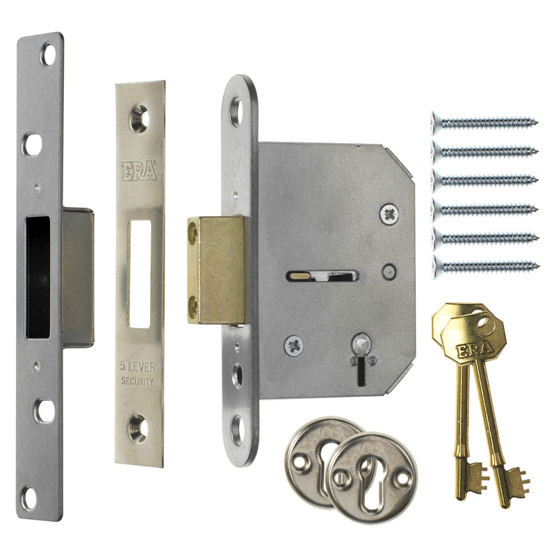 Viscount 5 Lever Mortice Deadlock 76mm Chrome