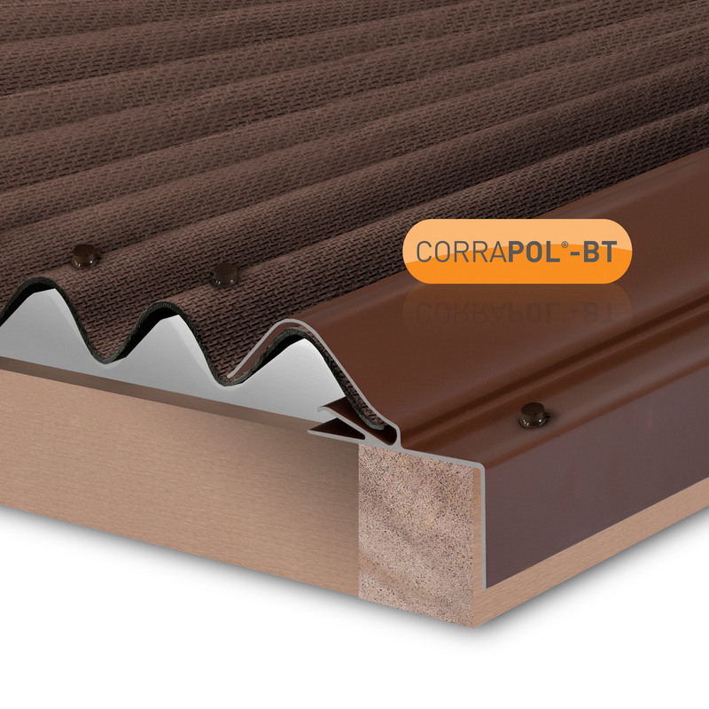 Corrapol-BT Rigid Rock n Lock Side Flashing Brown 6m