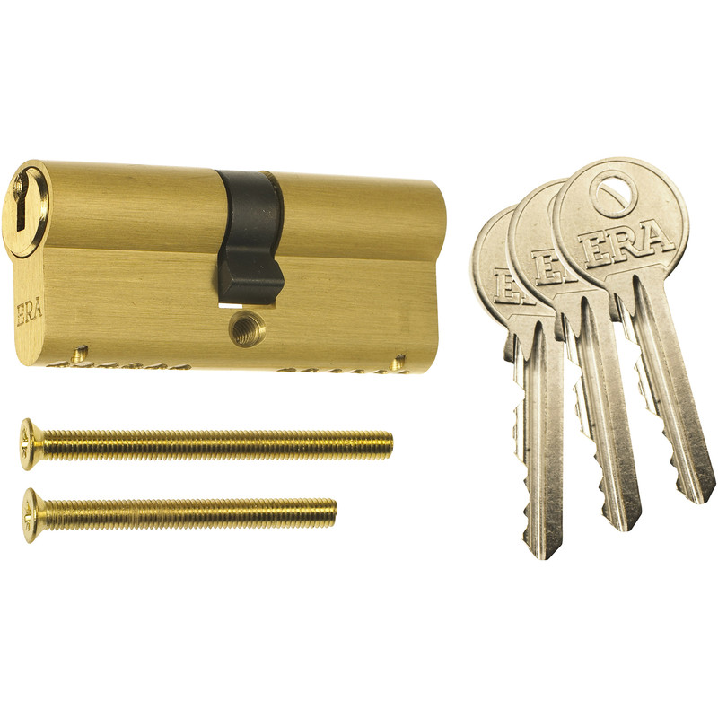 ERA 6 Pin Euro Double Cylinder 40-40mm Brass