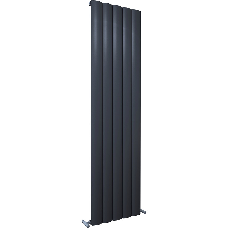 Kudox AluLite Textured Arc Designer Radiator 1800 x 470mm 3996Btu Black