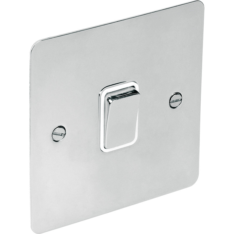 Flat Plate Polished Chrome 10A Switch Intermediate