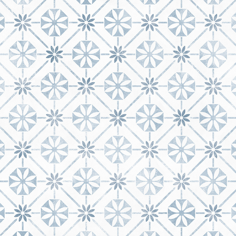 House Beautiful Heritage Sky Blue Self-Adhesive Glass Splashback 900 x 750mm