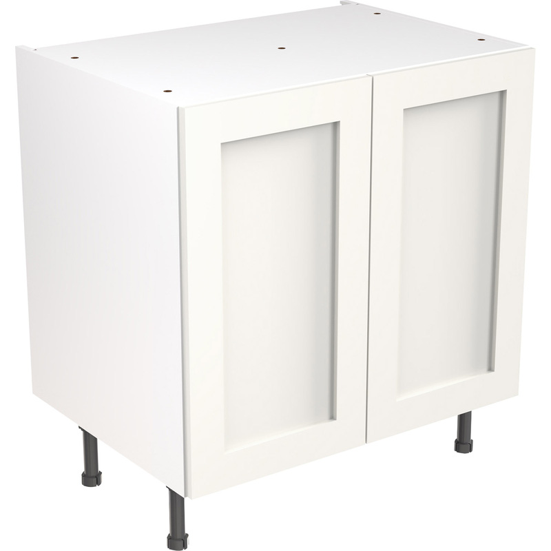 Kitchen Kit Ready Made Shaker Kitchen Cabinet Base Unit Ultra Matt White 800mm