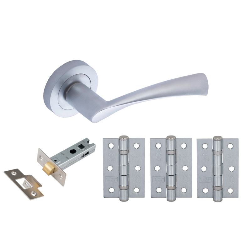 Eclipse Monza Door & Latch Pack Satin Chrome