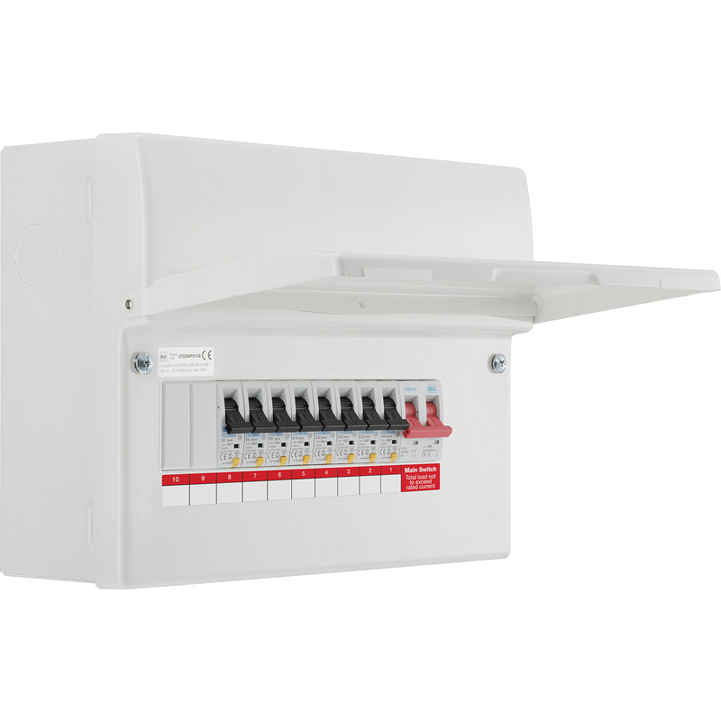 BG Metal 100A Consumer Unit + 8 Type A RCBOs 10 Way